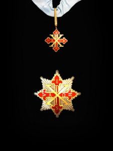 Distinction: The Sacred Military Constantinian Order of St George, Italy Rank: Knight of merit with star (KCO) Date: 15.11.2002 awarded by HE Cardinal Cormac Murphy-O´Connors